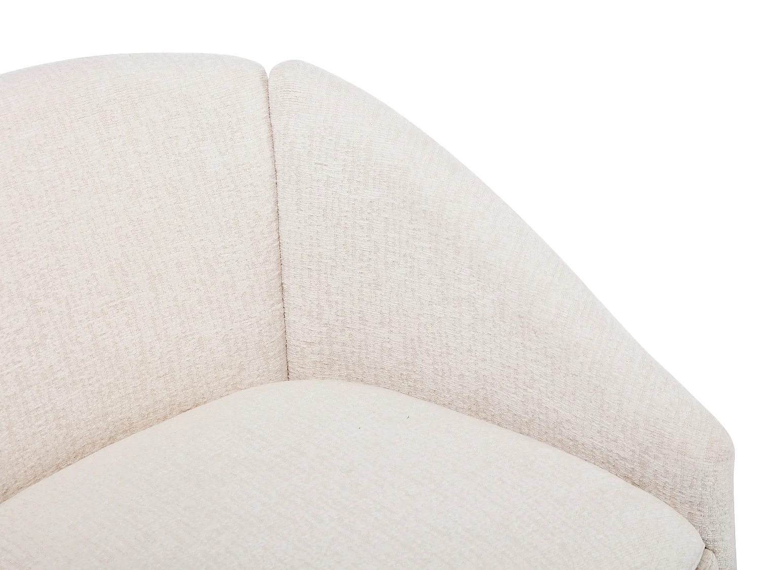 Fauteuil en tissu texturé beige TAROLO