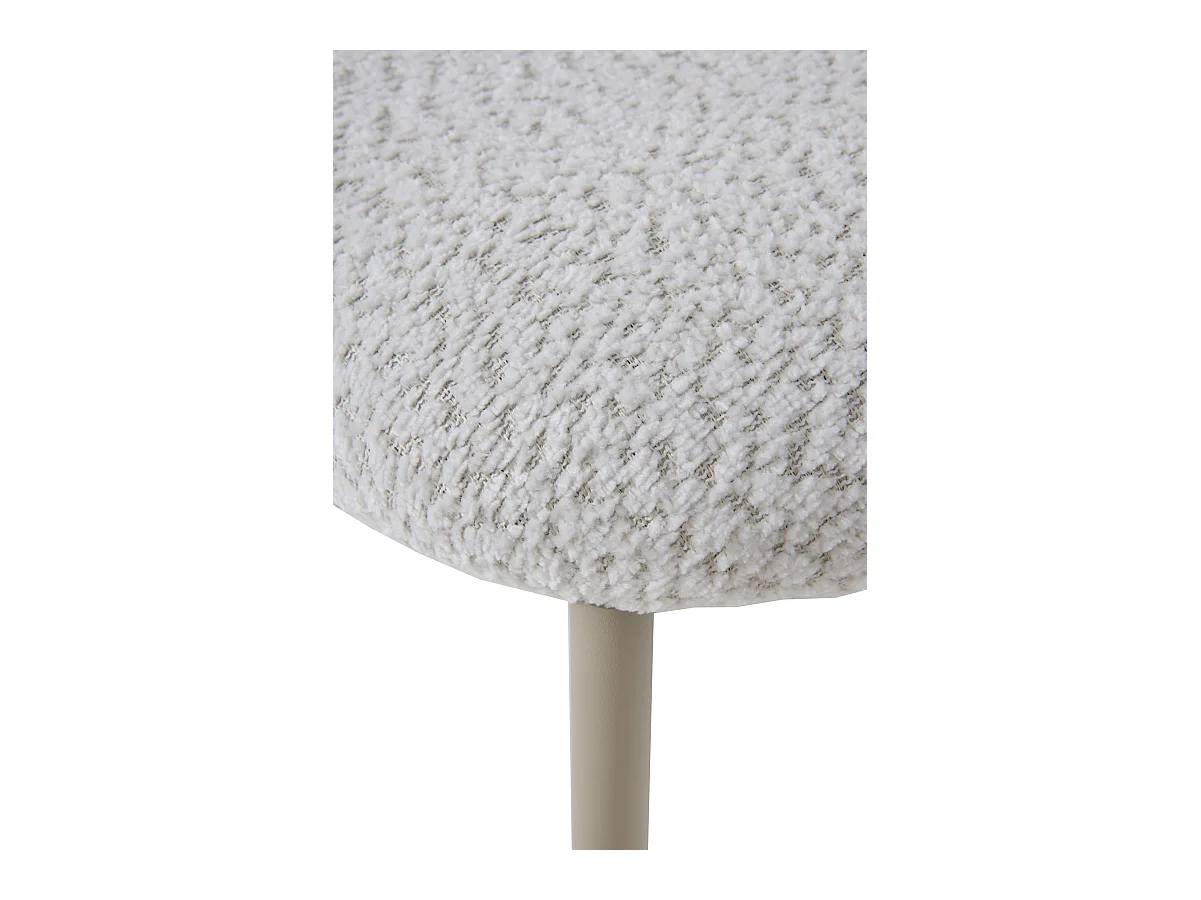 Lot de  4 chaises tapissées de chenille couleur crème