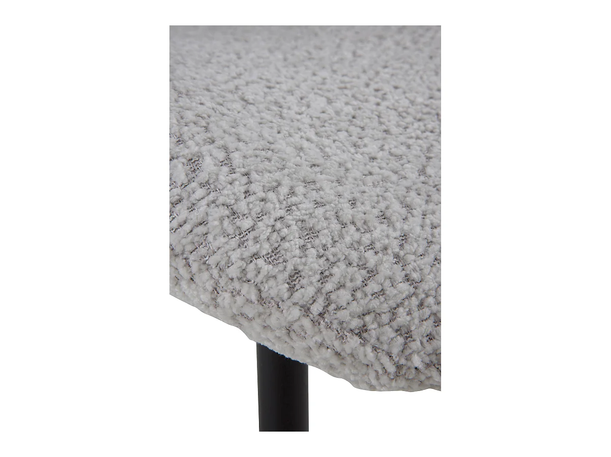 Lot de  4 chaises tapissées de chenille couleur gris clair