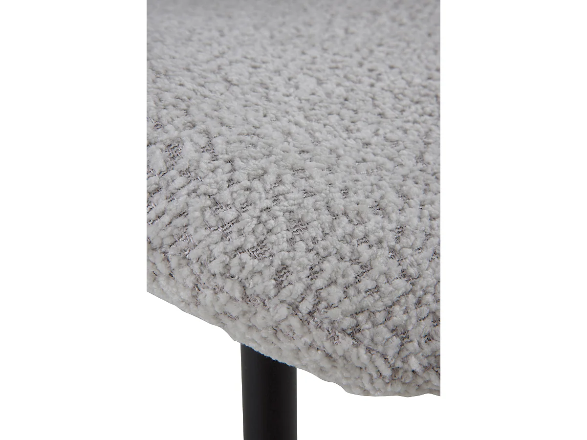 Pack de  4 sillas tapizadas en chenilla color gris claro