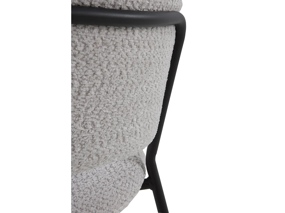 Pack de  4 sillas tapizadas en chenilla color gris claro