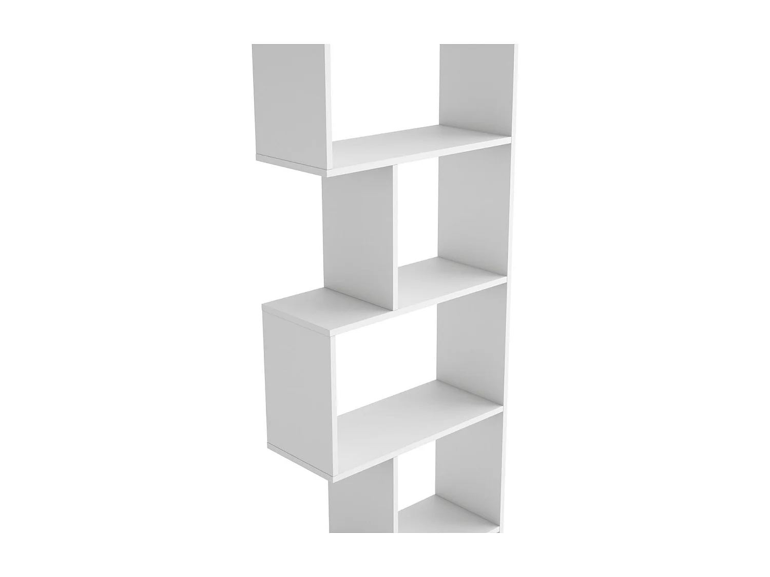 Estantería Neón 5 niveles diseño asimétrico blanco 180,6x60x25 cm