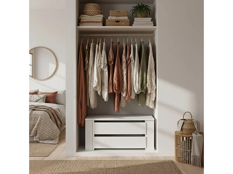 Cajonera interior 2 cajones blanco mate 34,5x88,3x45 cm