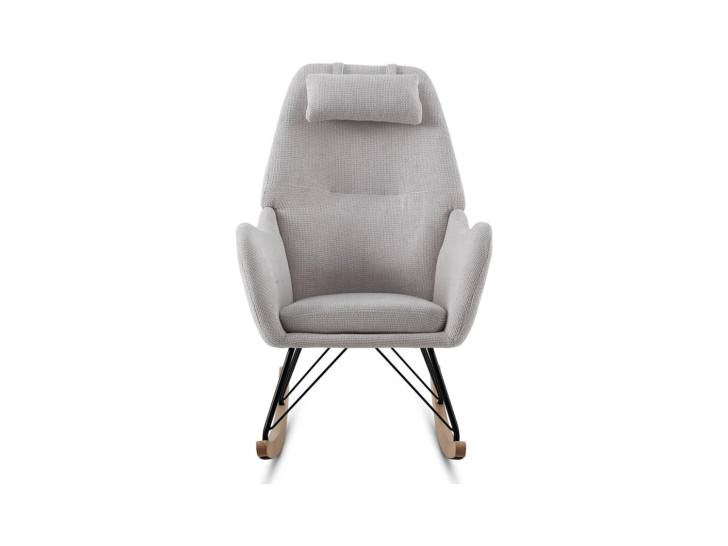 Balancín tapizado en chenilla blanca