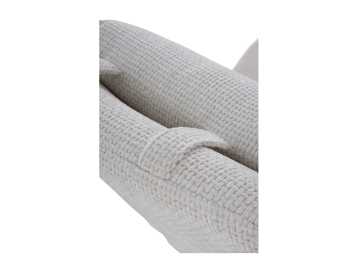 Balancín tapizado en chenilla blanca