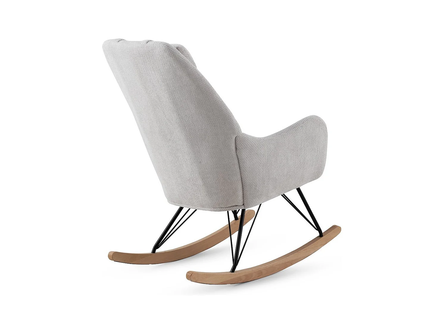 Balancín tapizado en chenilla blanca