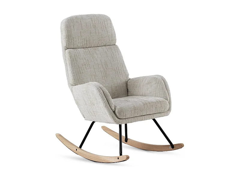 Balancín tapizado en chenilla blanco