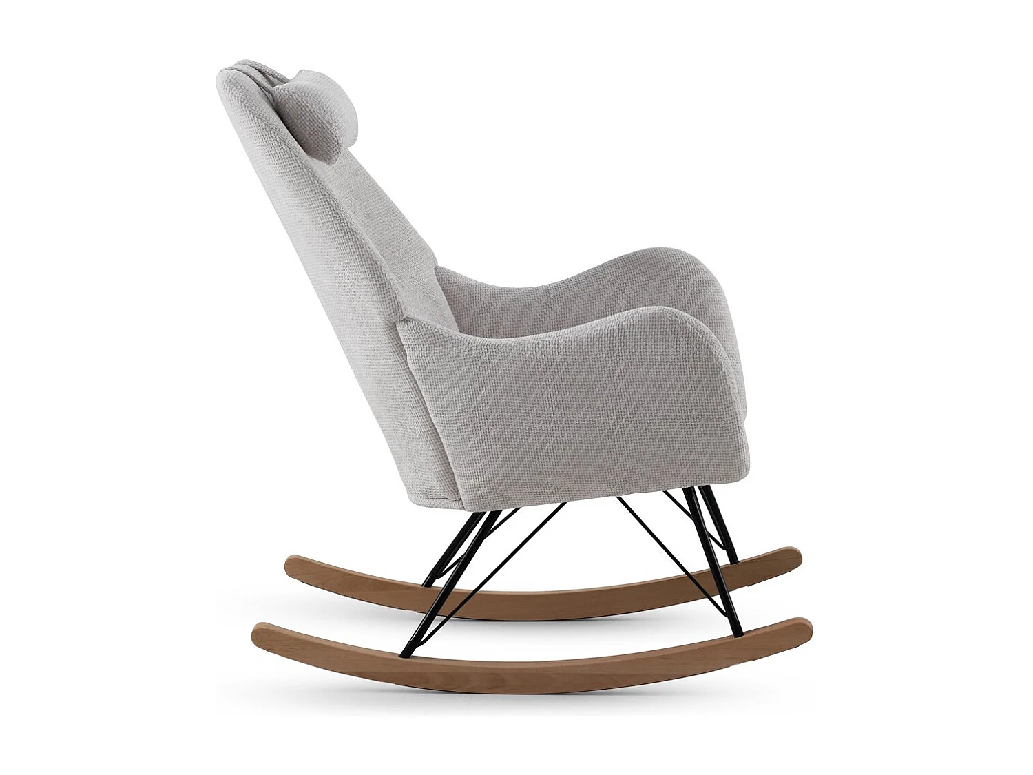 Balancín tapizado en chenilla blanco