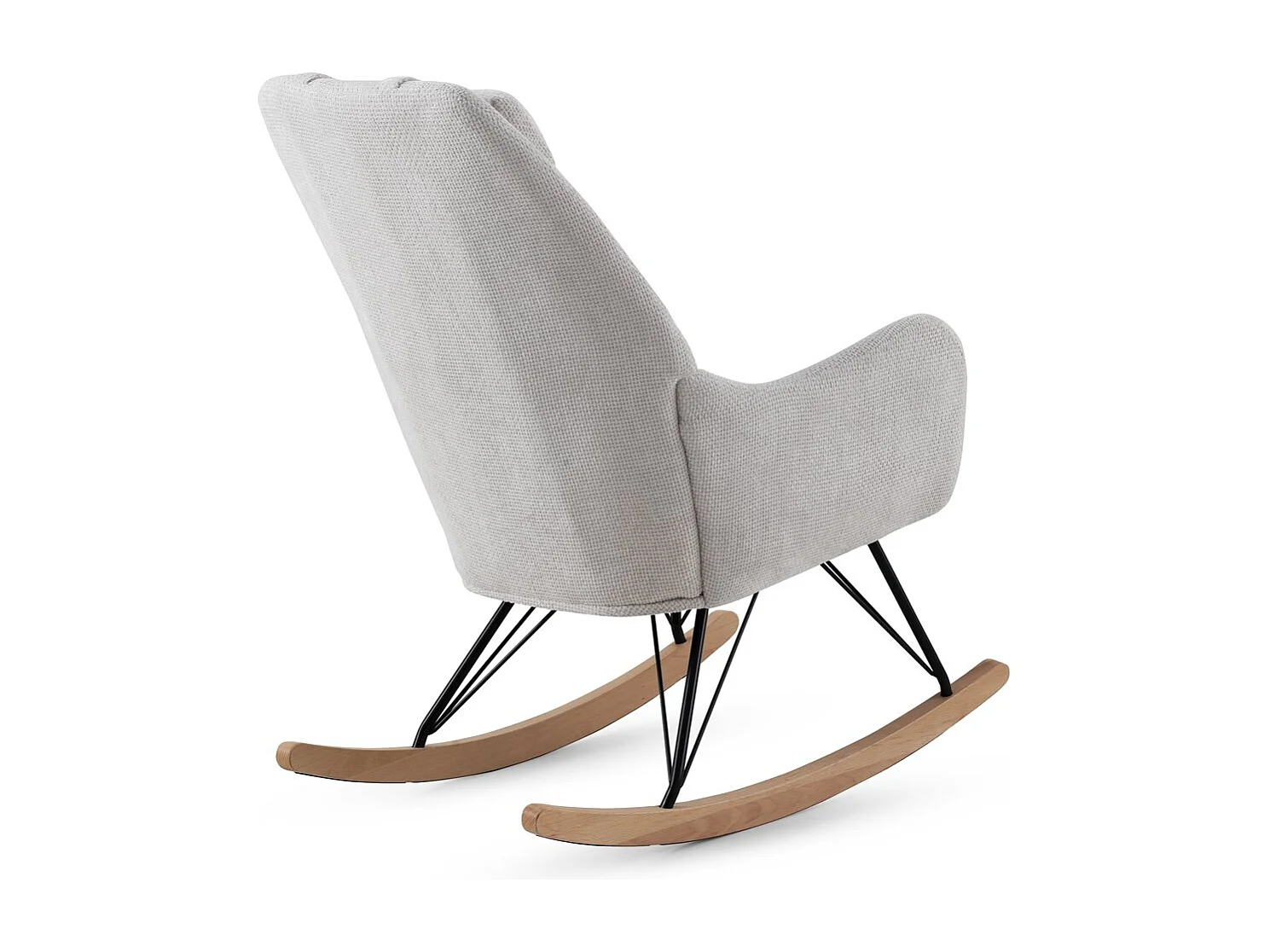 Balancín tapizado en chenilla blanco