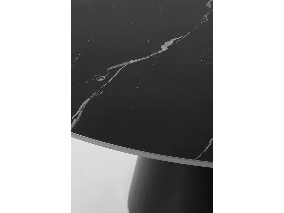 Table de salle à manger ronde 90 diam. avec plateau en céramique