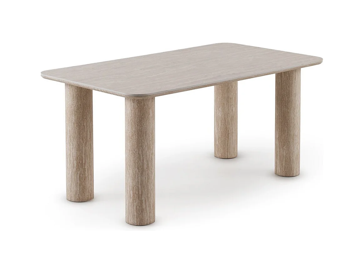 Table rectangulaire 160x90 avec plateau en céramique