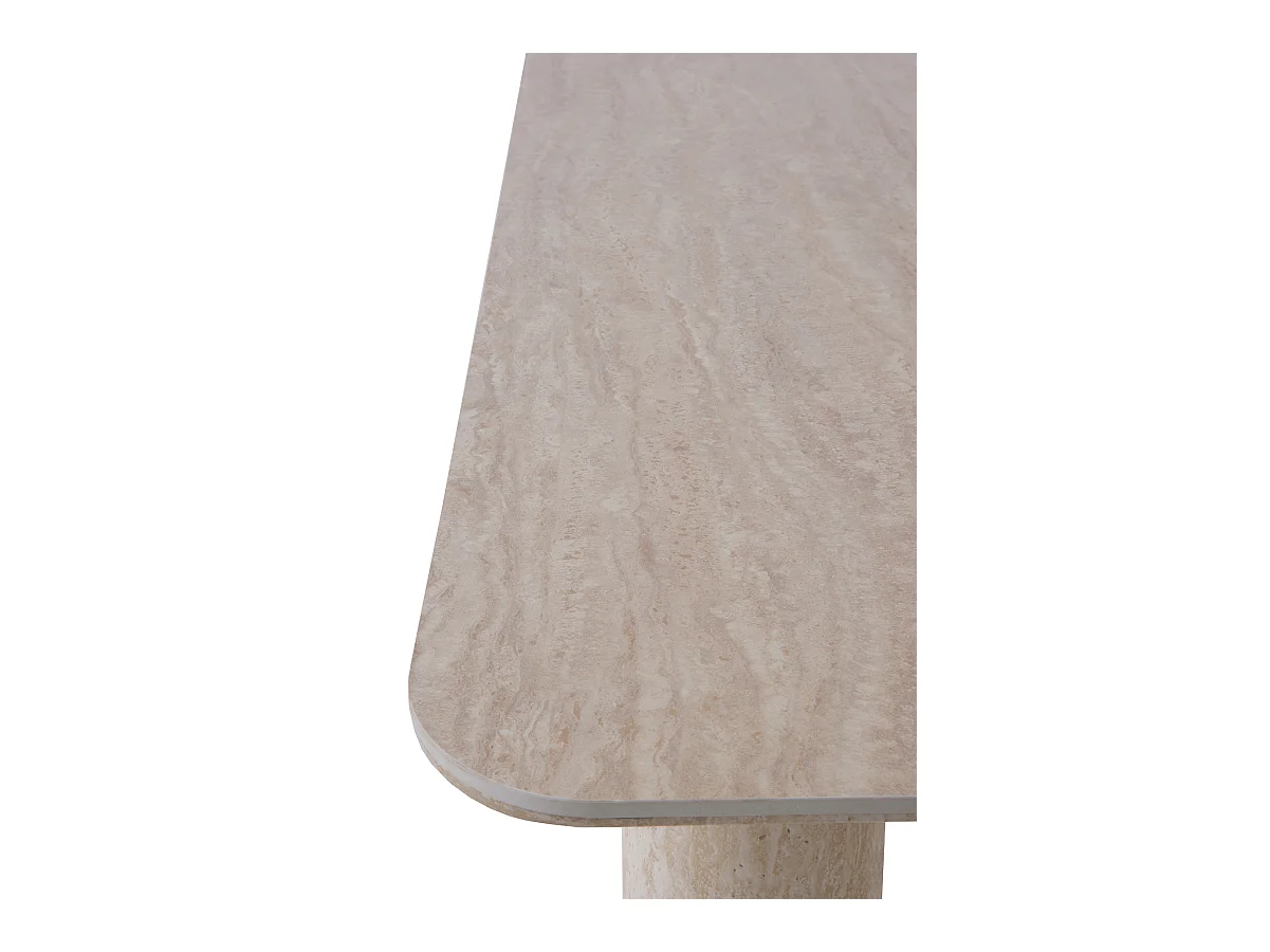 Table rectangulaire 160x90 avec plateau en céramique