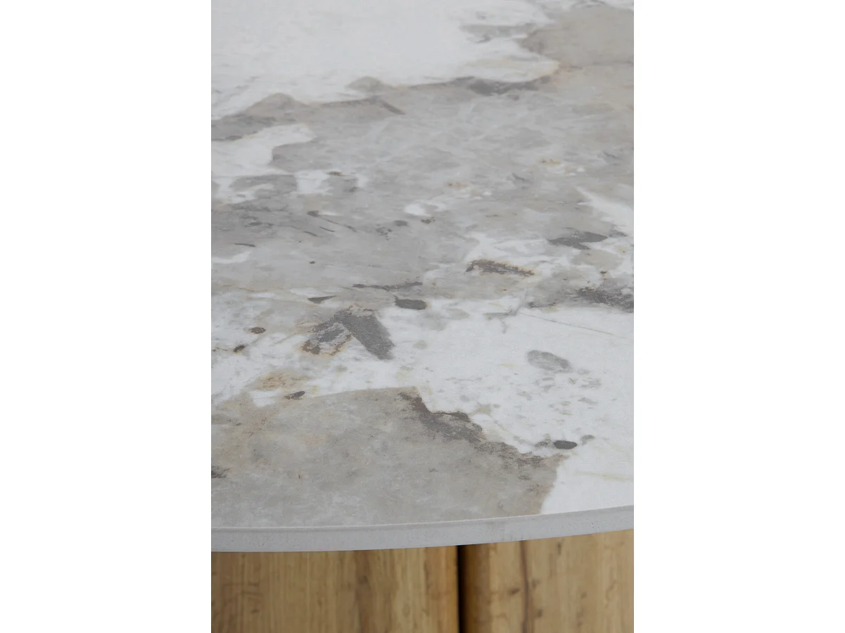 Table ronde 140 diam. avec plateau en céramique