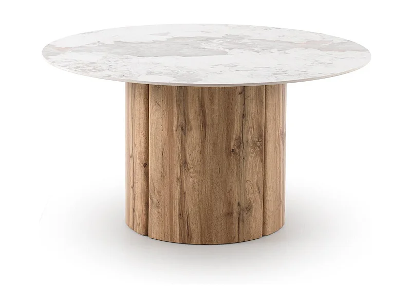 Table ronde 140 diam. avec plateau en céramique