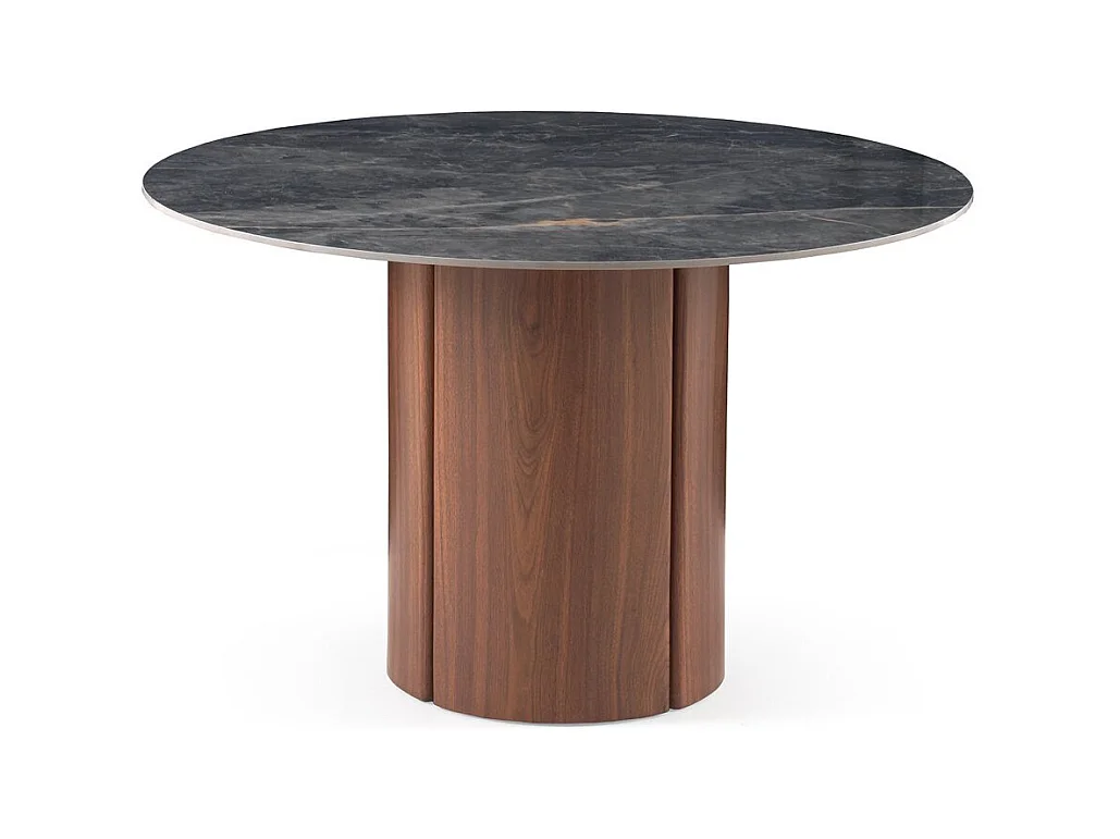 Table ronde 120 diam. avec plateau en céramique