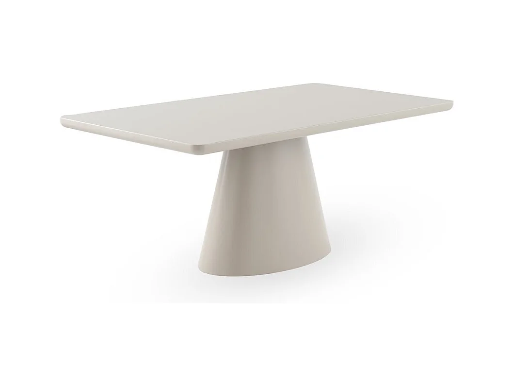 Table 180x100 panneau de fibres de moyenne densité couleur taupe