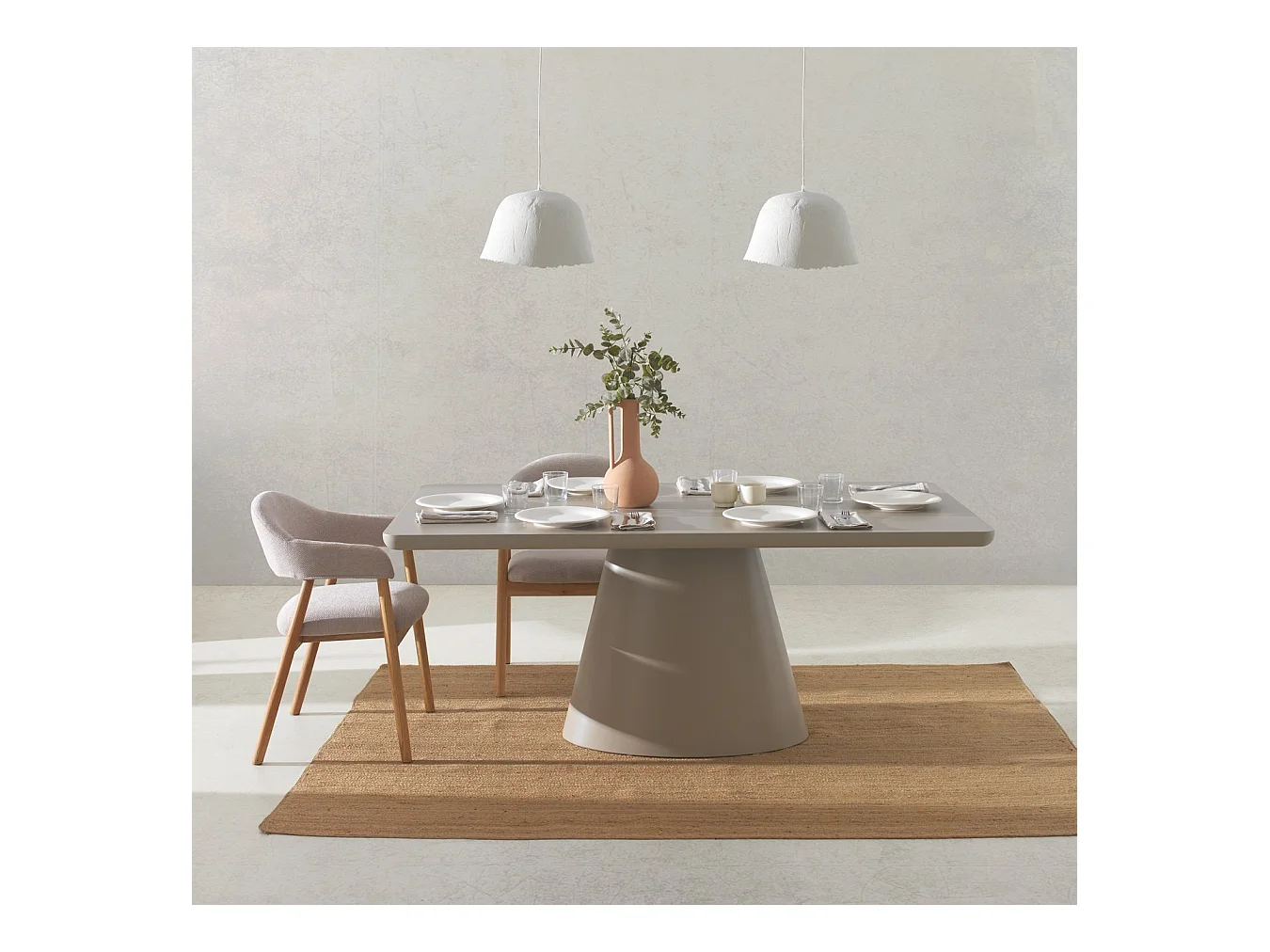 Table 180x100 panneau de fibres de moyenne densité couleur blanc