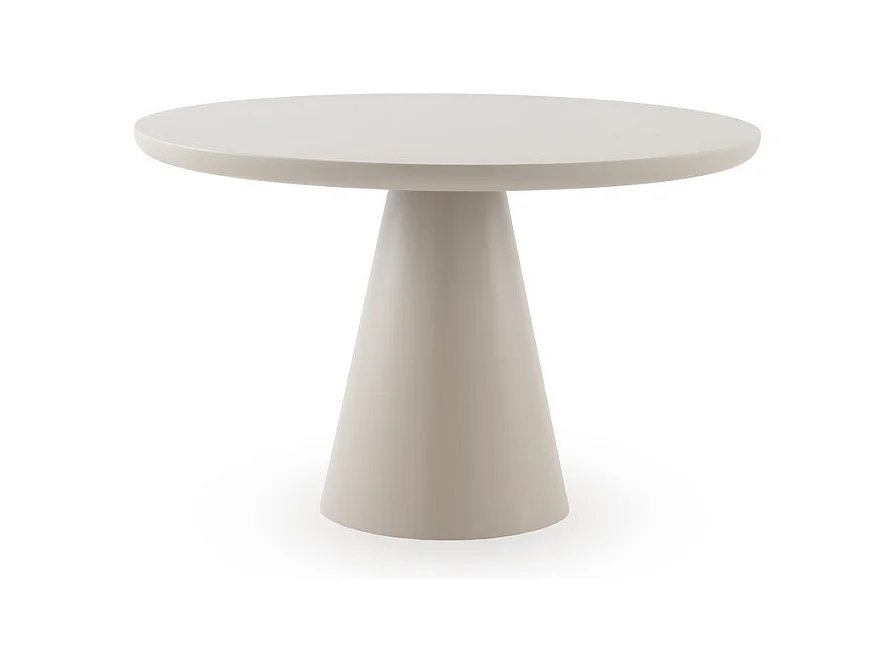 Table 120 diam. panneau de fibres de moyenne densité couleur blanc