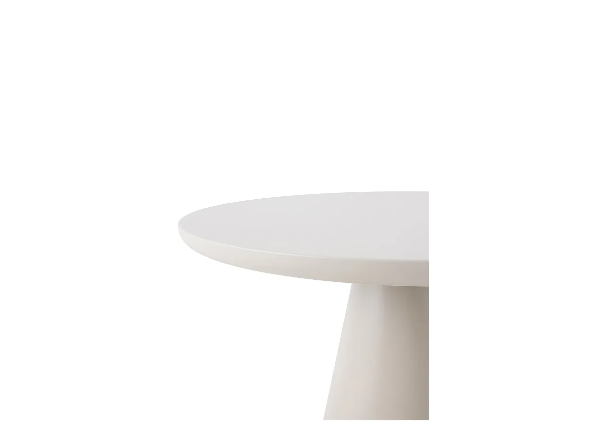 Table 120 diam. panneau de fibres de moyenne densité couleur blanc