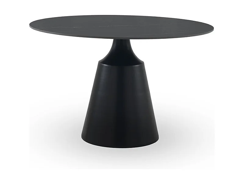 Mesa comedor redonda 120 diam. con sobre cerámico