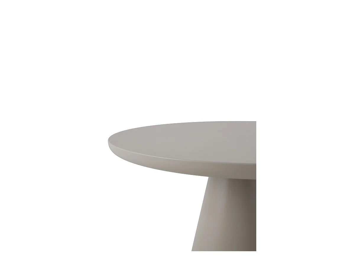 Table 120 diam. panneau de fibres de moyenne densité couleur taupe