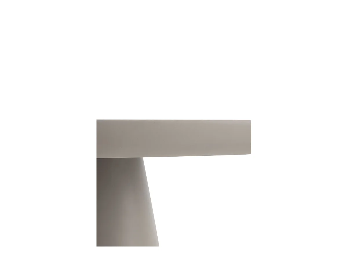 Table 120 diam. panneau de fibres de moyenne densité couleur taupe