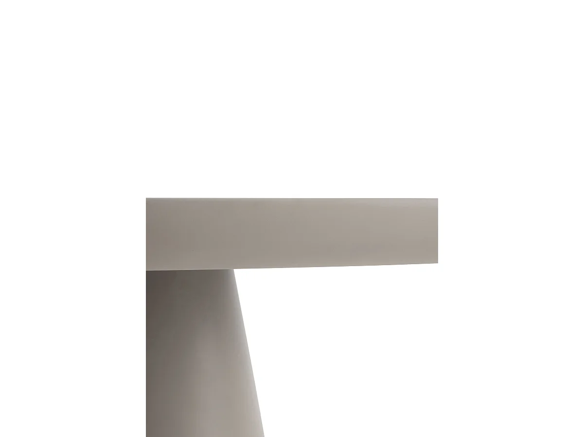 Runder Tisch 120 cm Durchmesser aus MDF in Taupe