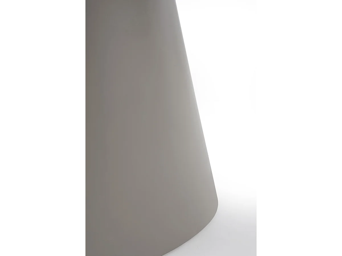 Runder Tisch 120 cm Durchmesser aus MDF in Taupe