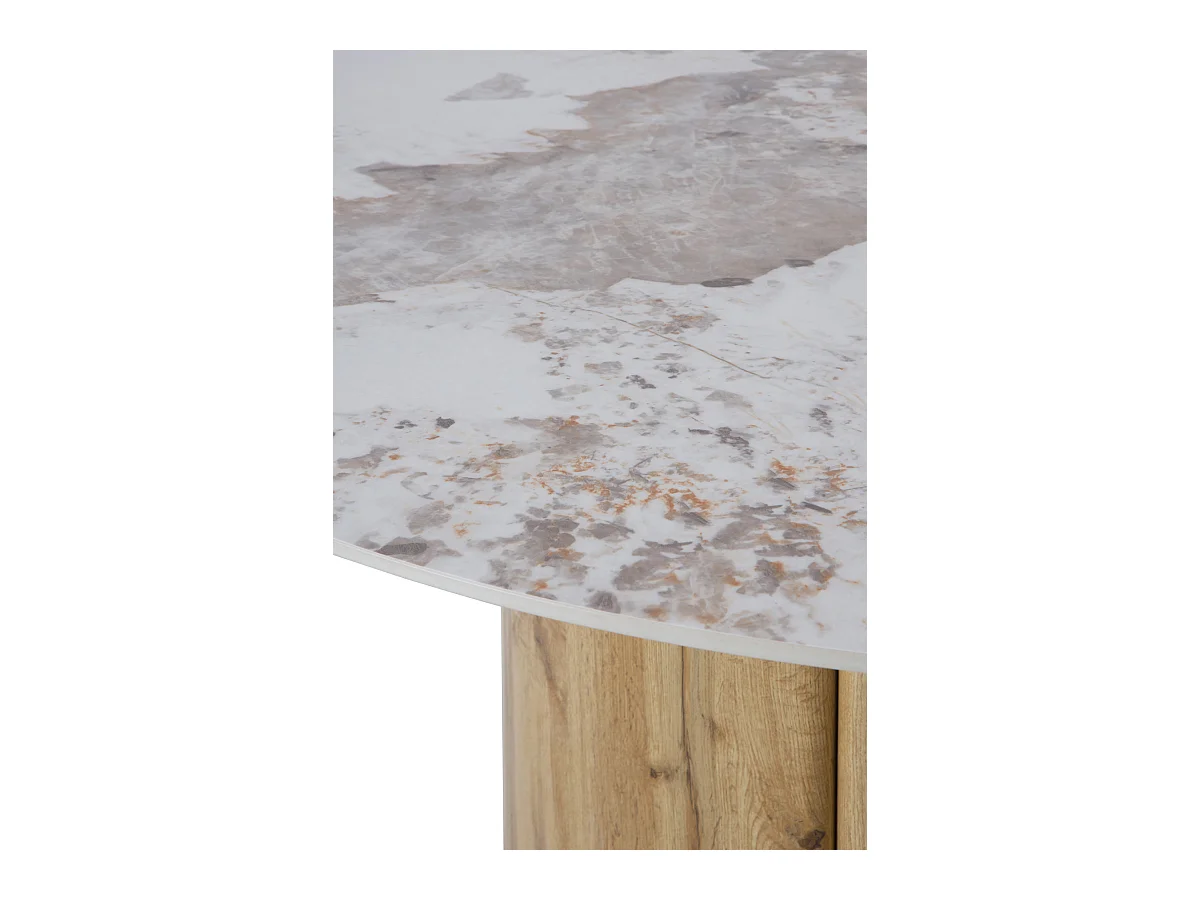 Table ronde 120 diam. avec plateau en céramique