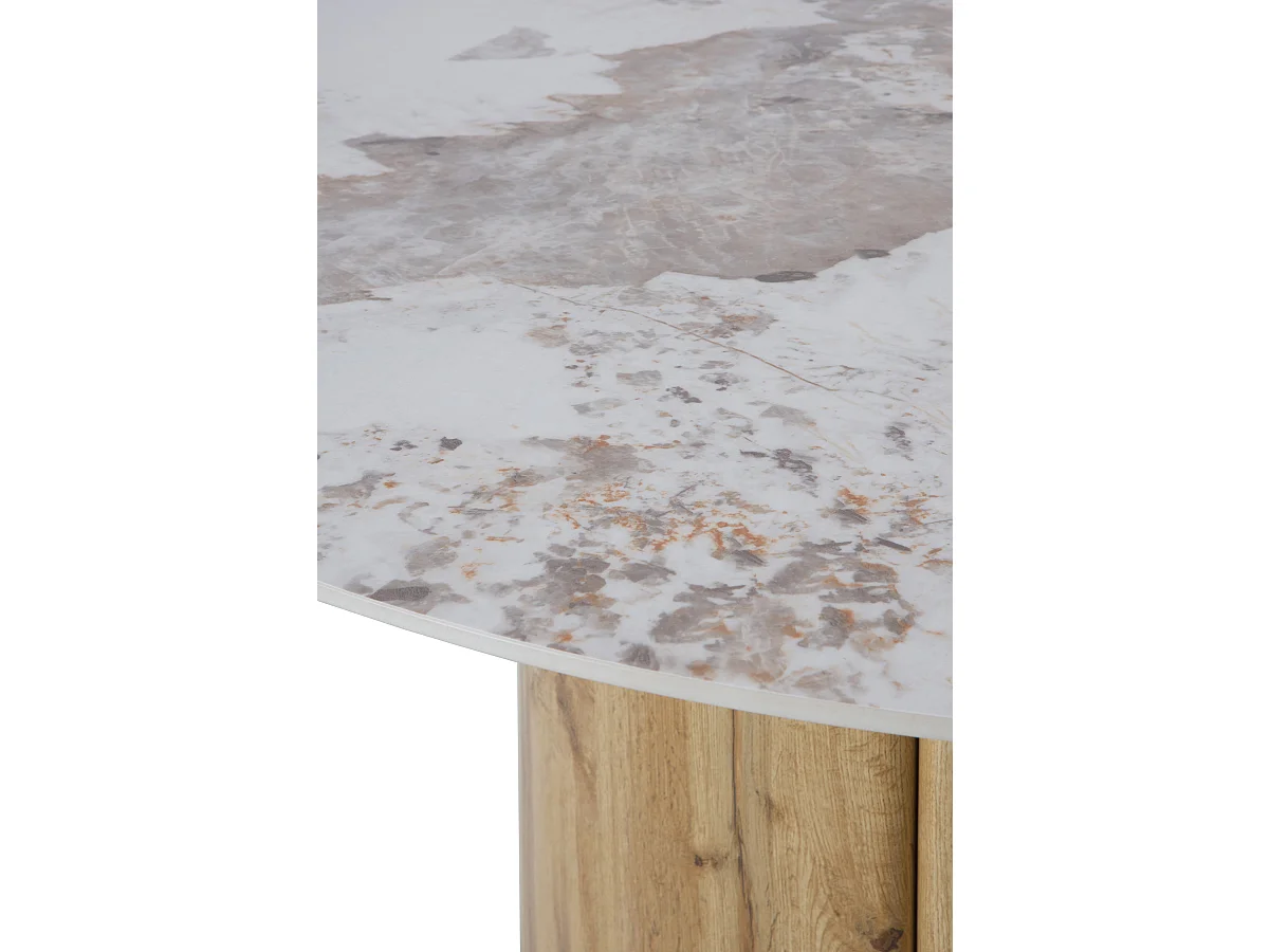 Table ronde 120 diam. avec plateau en céramique