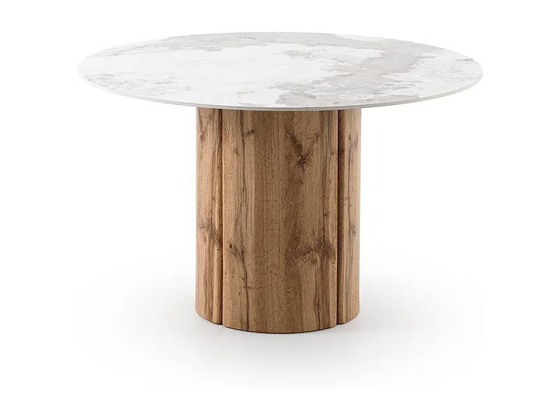 Table ronde 120 diam. avec plateau en céramique