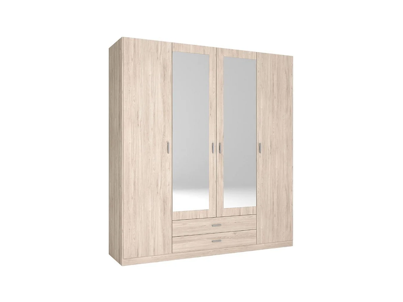 Armario Roma 4 puertas abatibles con 2 cajones sahara 215,5x198x52,6 cm