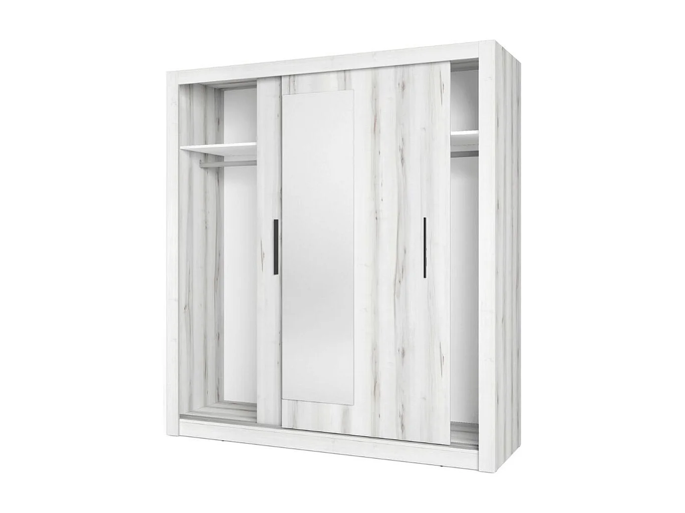 Armario Sava 2 puertas correderas con espejo albo 201x182x58,7 cm