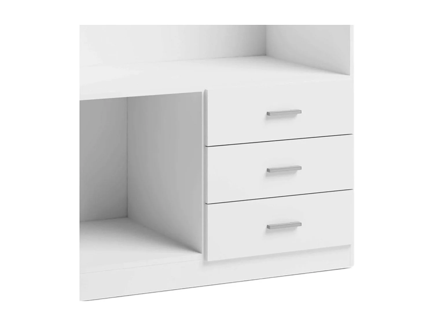 Armario Roma 2 puertas + 3 cajones blanco mate 215,5x99,8x52,6 cm