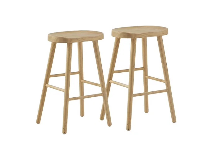 Pack de 2 taburetes madera de toon natural