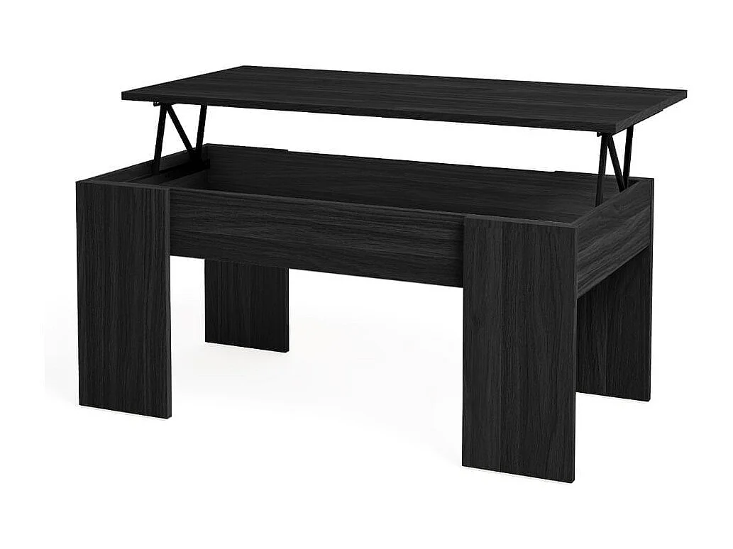 Mesa de centro Gala elevable negro 45x100x50 cm