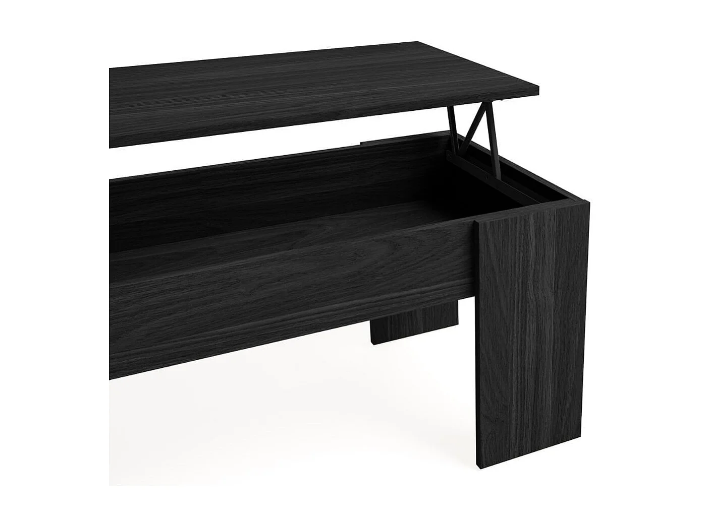 Mesa de centro Gala elevable negro 45x100x50 cm