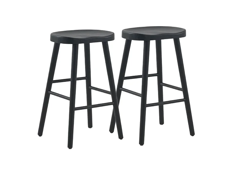 Pack de 2 taburetes madera de toon color negro