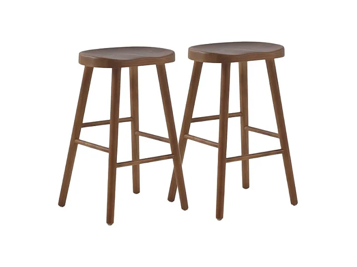 Pack de 2 taburetes madera de toon color nogal