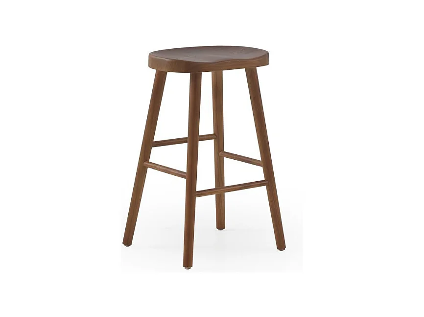 Pack de 2 taburetes madera de toon color nogal