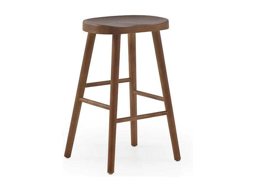 Pack de 2 taburetes madera de toon color nogal