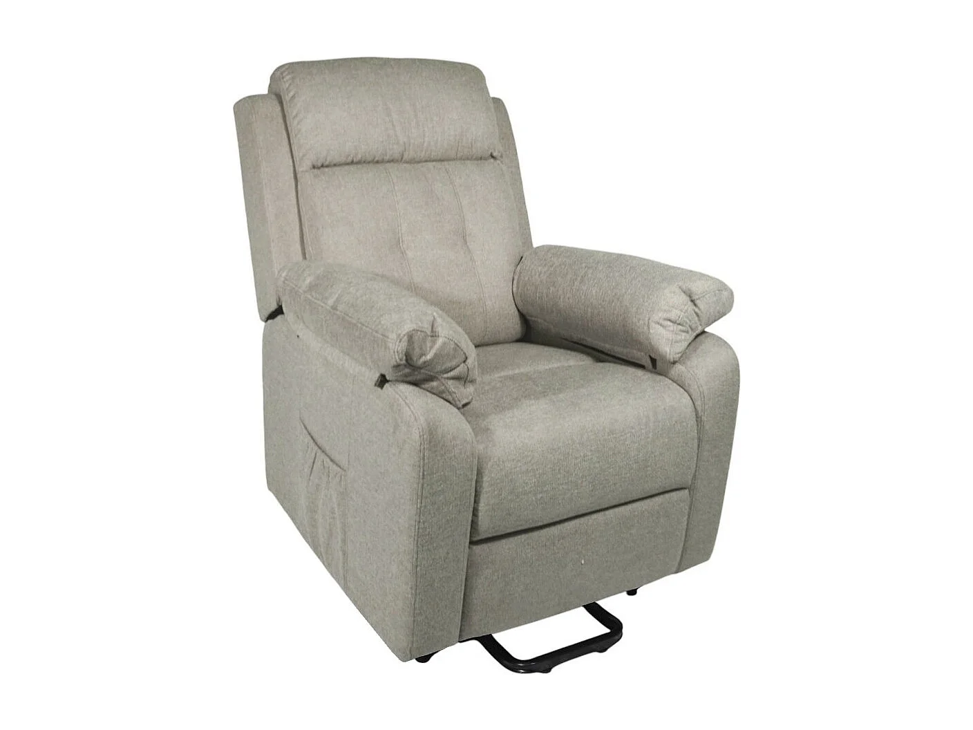 Butaca relax de 108x91x77 cm con motor eléctrico Power Lift de tela en color beige Nuba