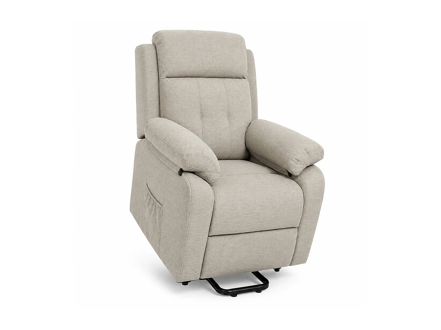 Butaca relax de 108x91x77 cm con motor eléctrico Power Lift de tela en color beige Nuba