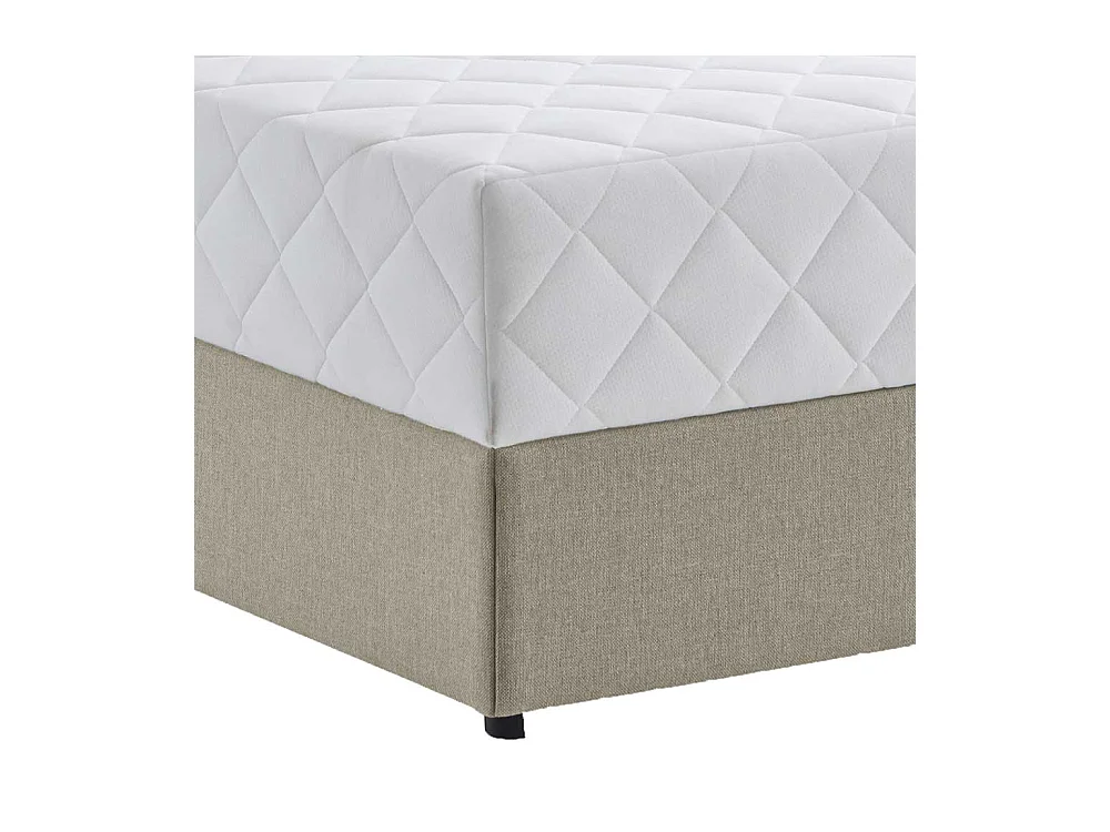 Stauraum Boxbett in Cremefarben 108 cm Kopfteil