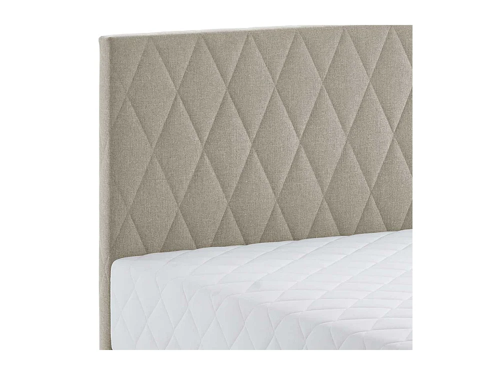 Stauraum Boxbett in Cremefarben 108 cm Kopfteil
