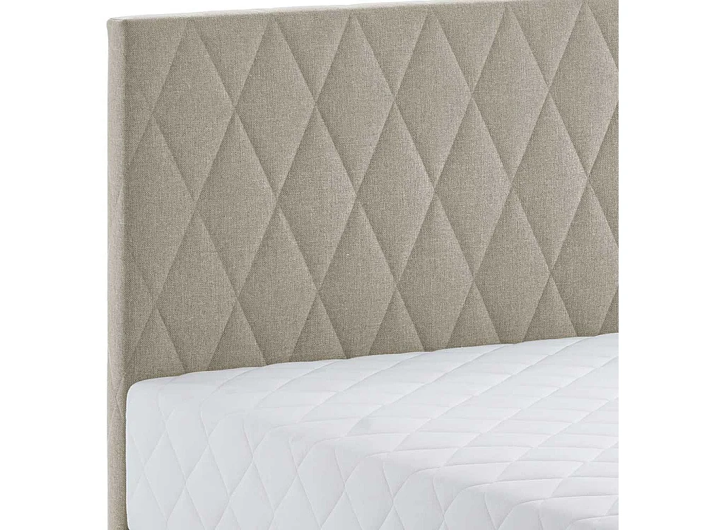 Stauraum Boxbett in Cremefarben 108 cm Kopfteil