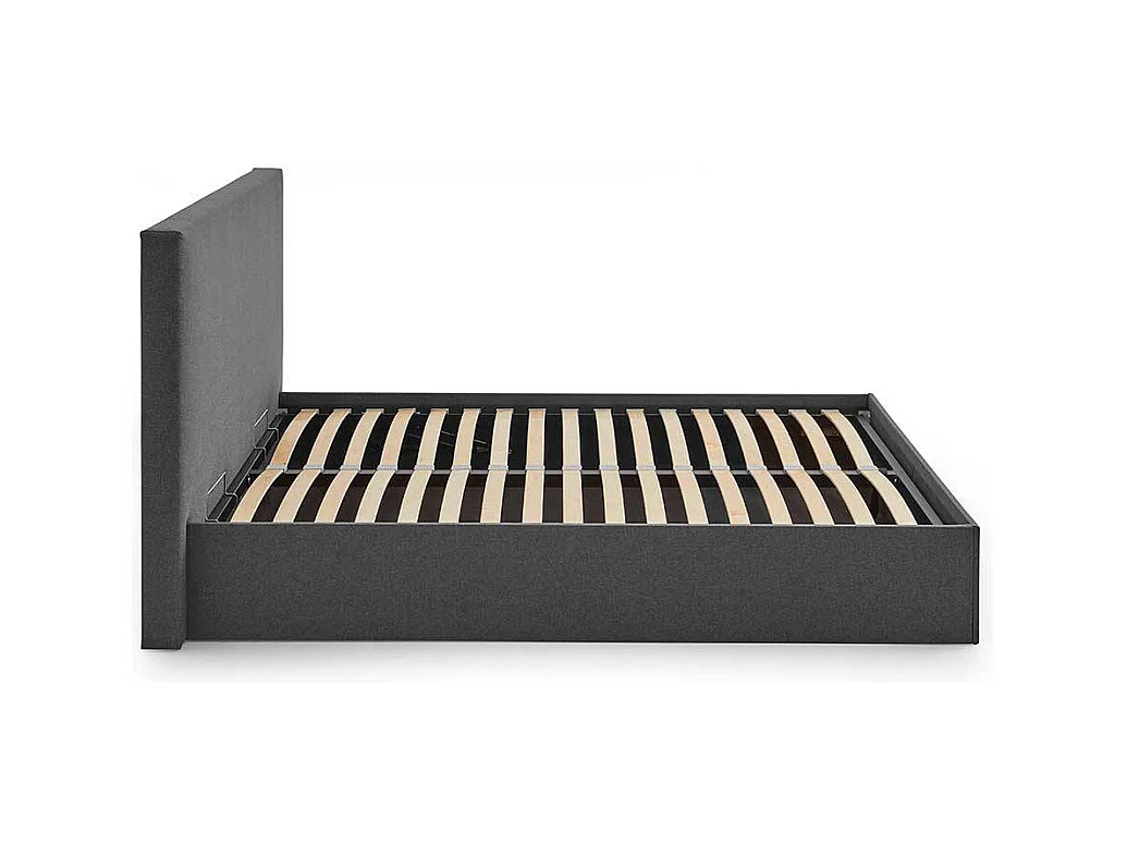 Stauraumbett Anthrazit 140x200 cm in modernem Design mit Bettkasten