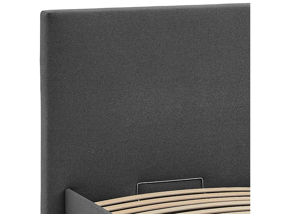 Stauraumbett Anthrazit 140x200 cm in modernem Design mit Bettkasten