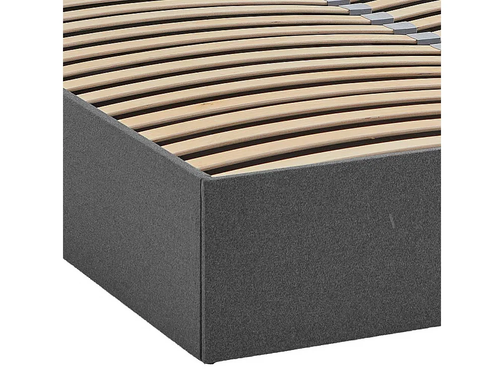 Stauraumbett Anthrazit 140x200 cm in modernem Design mit Bettkasten