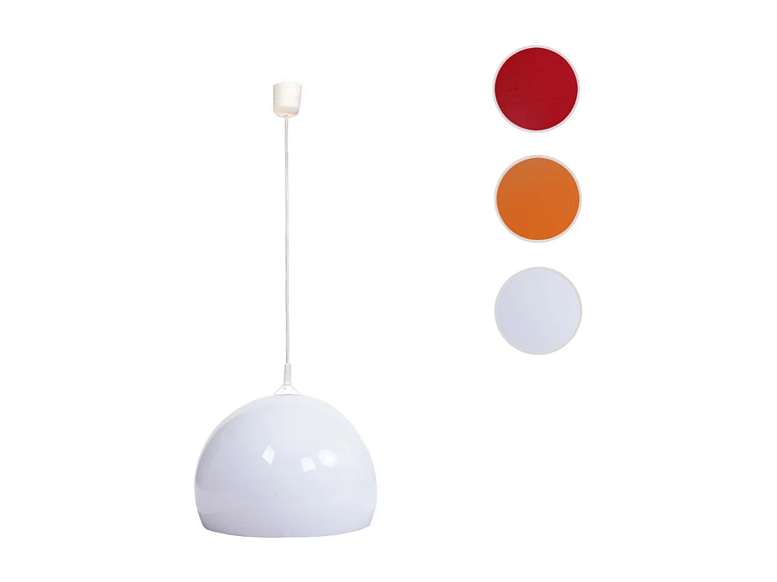Suspension HWC-M34, lampe à suspendre Lampe, Ø 40cm écran, plastique - blanc